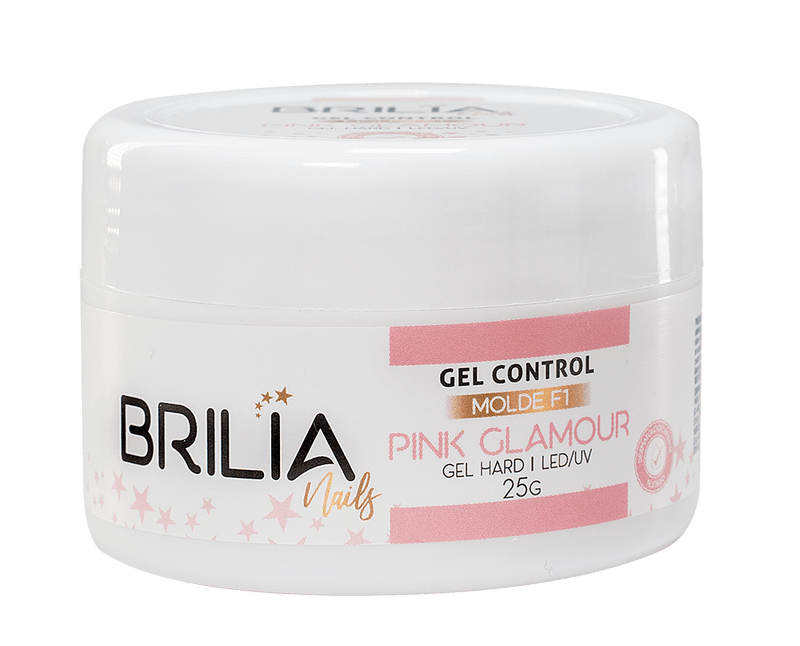 GEL CONTROL PINK GLAMOUR MOLDE F1 25G BRILIA NAILS