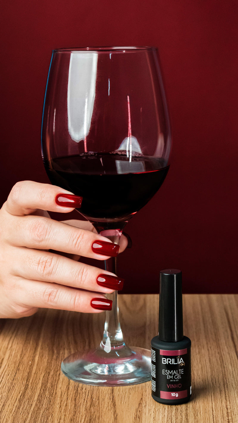 Esmalte Em Gel Vinho - Brilia Nails