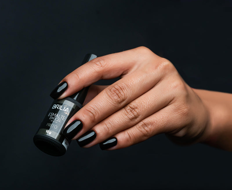 Esmalte Em Gel Preto - Brilia Nails