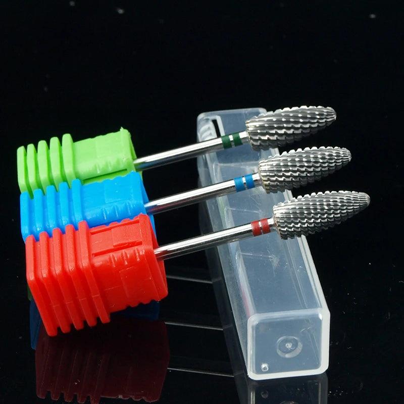 Kit com 3 brocas de remoção/manutenção alongamento de unha