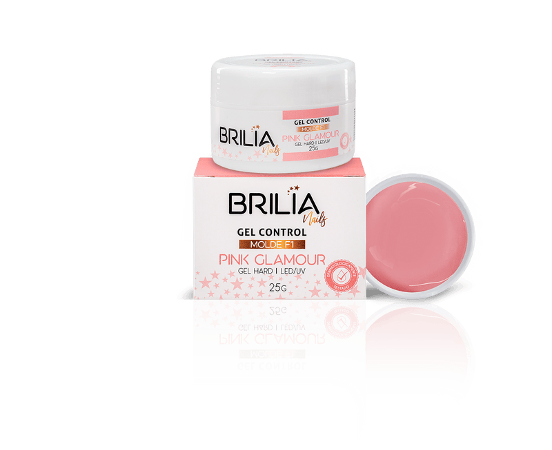 GEL CONTROL PINK GLAMOUR MOLDE F1 25G BRILIA NAILS