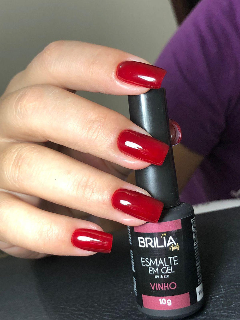 Esmalte Em Gel Vinho - Brilia Nails