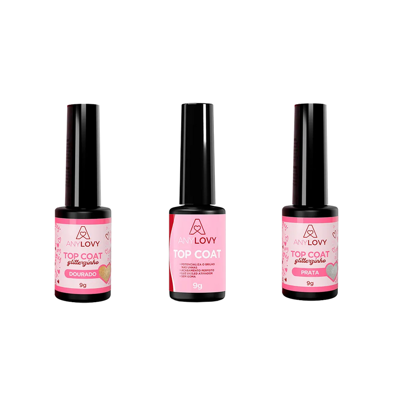 Kit Preparadores + 3 Top Coat Any Lovy