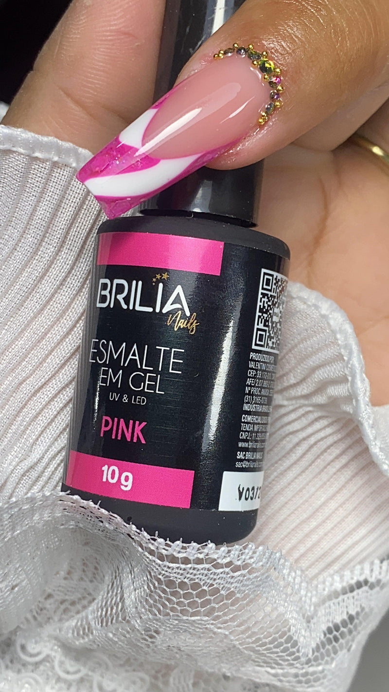Esmalte Em Gel Pink - Brilia Nails